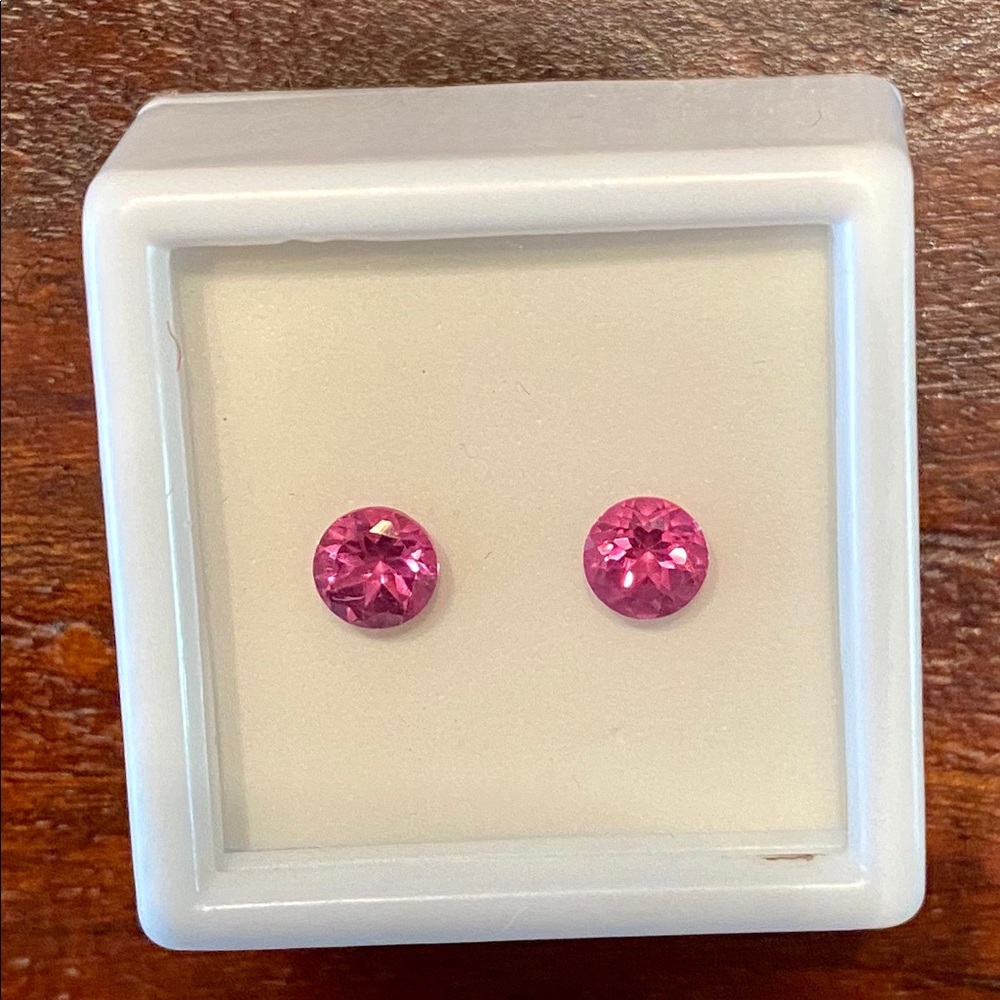Cranberry Zandrite earring set 6mm loose stones